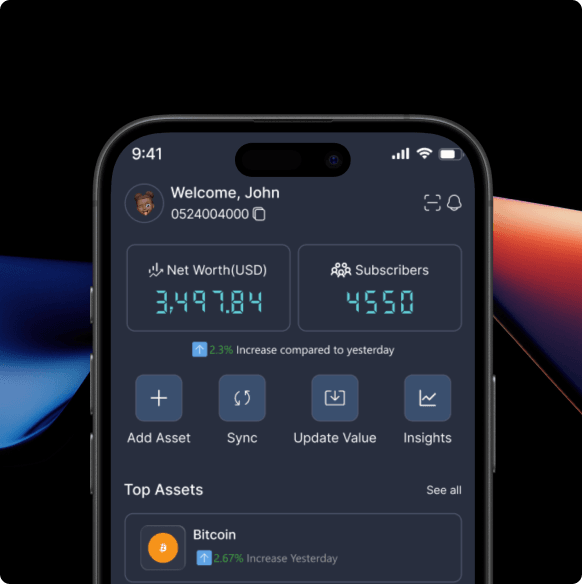 Live Net-Worth Clock UI
